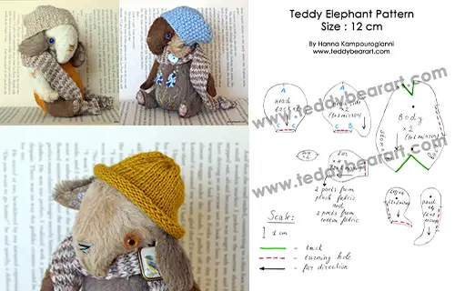 Free Teddy Bear Pattern – Small Elephant