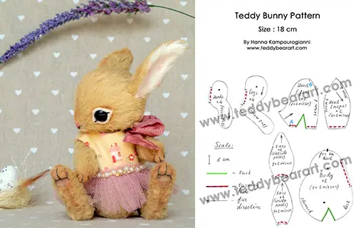 Free Jointed Teddy Bunny Pattern