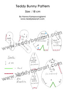 Free Jointed Teddy Bunny Pattern Tutorial - Teddy Bear Art