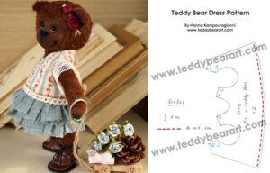 Teddy Bear Clothes Sewing Pattern A Dress Teddy Bear Art