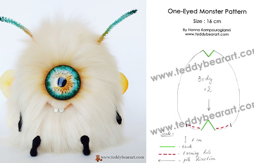Plush Monster Sewing Pattern And Tutorial -001