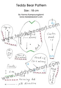 Printable Teddy Bear Sewing Pattern And Tutorial - Teddy Bear Art