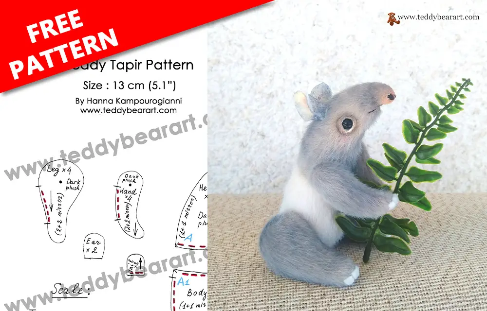 Crafty Creations: Teddy Tapir Sewing Pattern Unveiled!