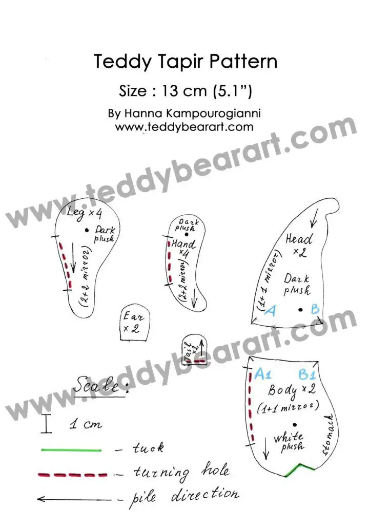 Crafty Creations: Teddy Tapir Sewing Pattern Unveiled!