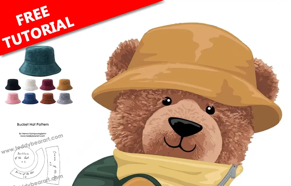 Elevate Your Teddy Bear Wardrobe with this Bucket Hat Making Guide