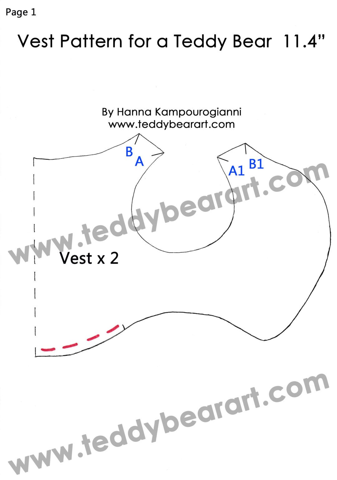 StepbyStep Teddy Bear Clothes Pattern Making a Stylish Vest in 15