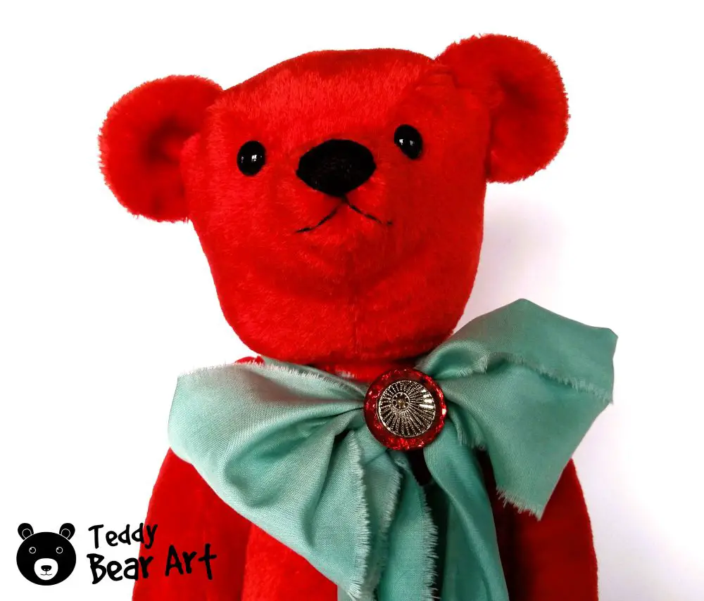 Sneak Peek: Exclusive Mohair Red Teddy Bear Sewing Pattern Unveiled!
