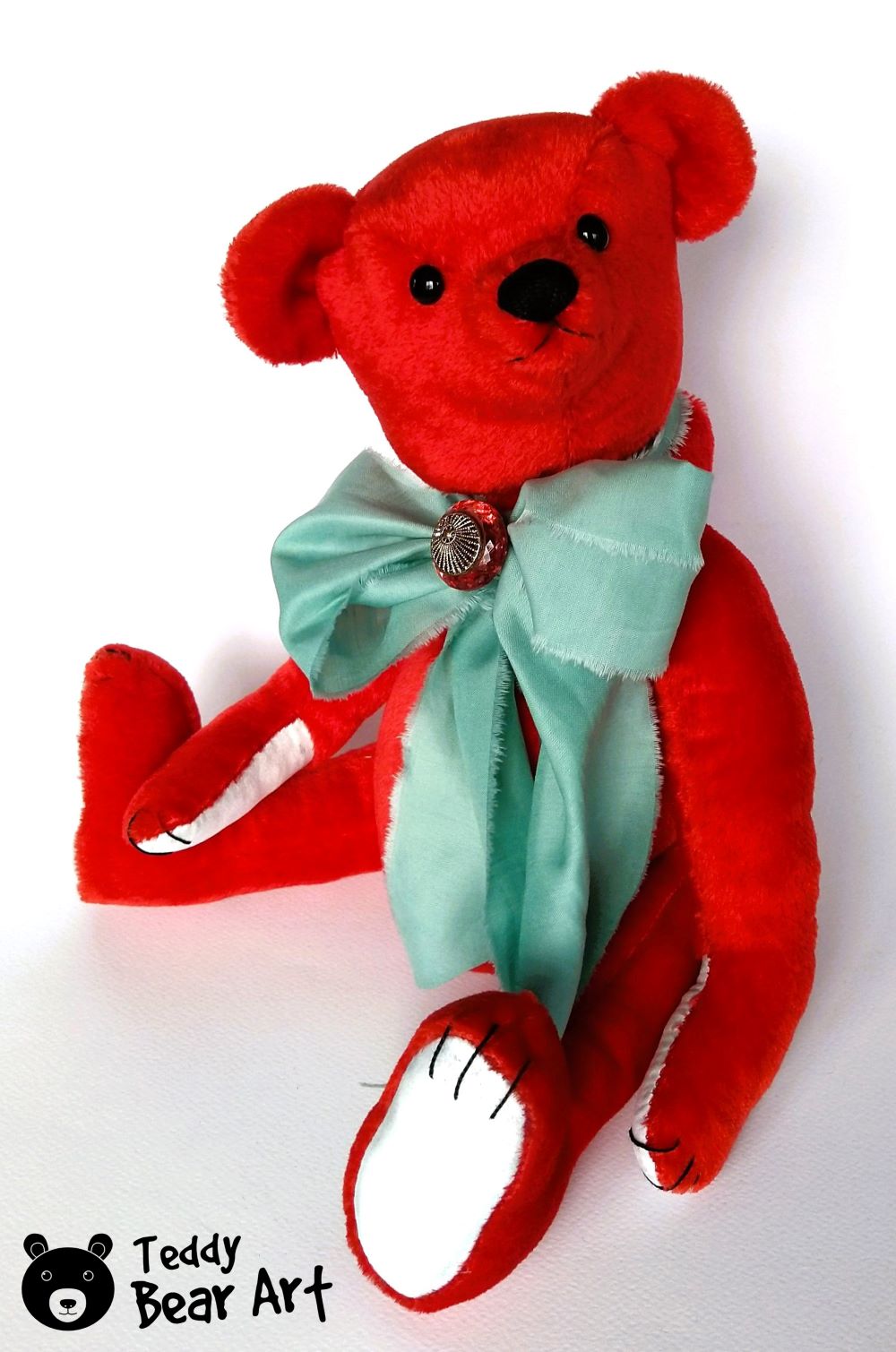 Sneak Peek: Exclusive Mohair Red Teddy Bear Sewing Pattern Unveiled!