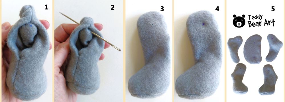 Simple Teddy Bear Sewing Pattern: Limb Attachment – Thread and Buttons vs. Cotter Pins