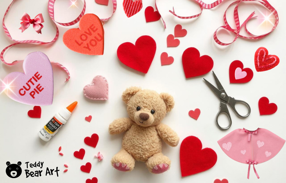 The Wardrobe of Valentine Teddy Bears: Easy No-Sew Accessories Guide