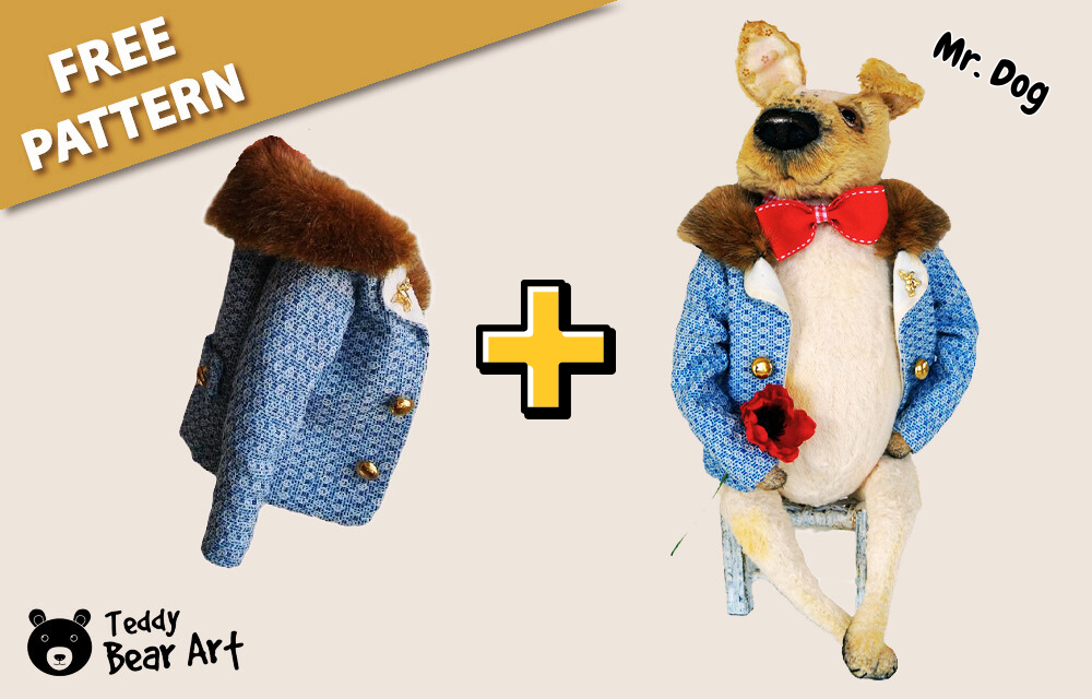 Free Stuffed Dog Pattern and Jacket Pattern for a Collector's Toy