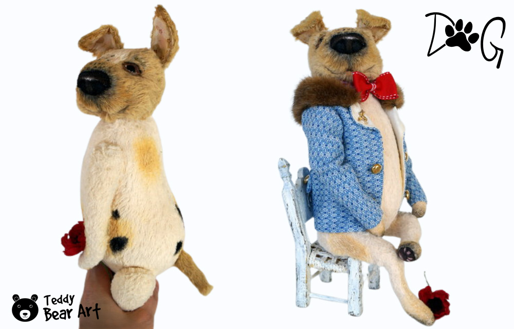 Free Stuffed Dog Pattern and Jacket Pattern for a Collector's Toy