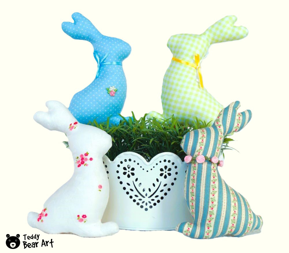 3 Free Stuffed Bunny Sewing Patterns Ideas for Easter Crafts