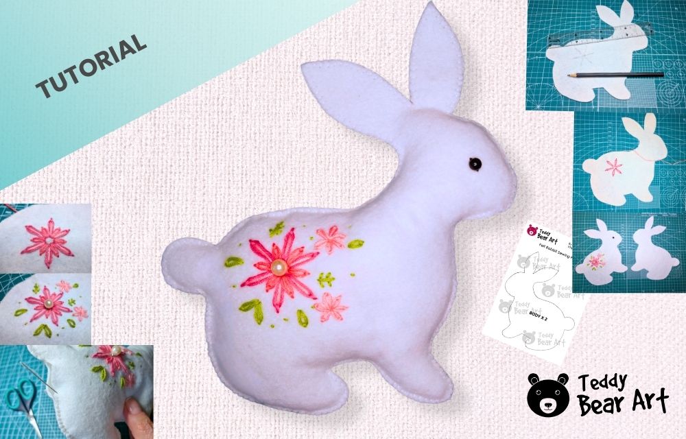 Easy Felt Rabbit Sewing Pattern Tutorial