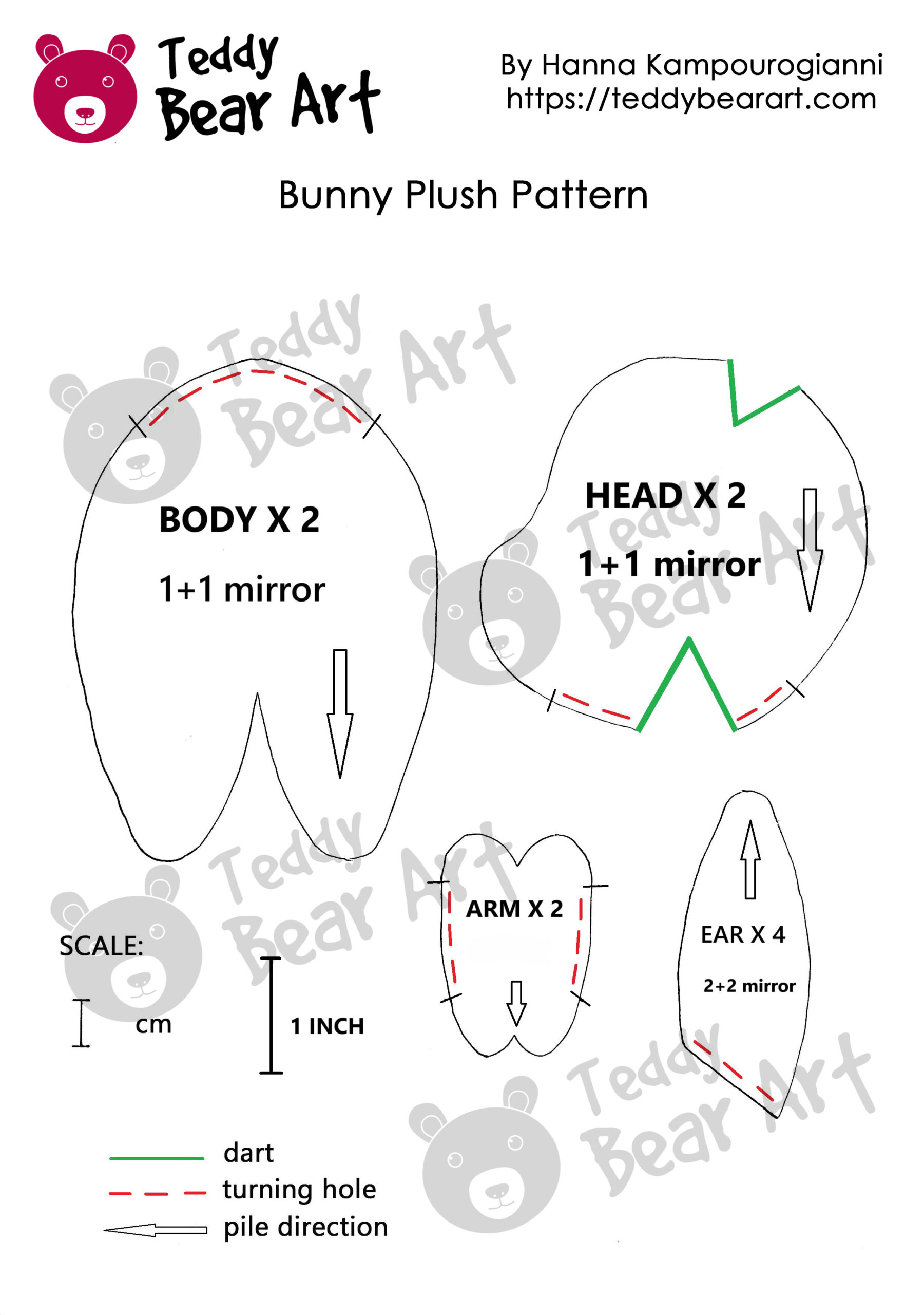 Free Cute Bunny Stuffed Animal Pattern