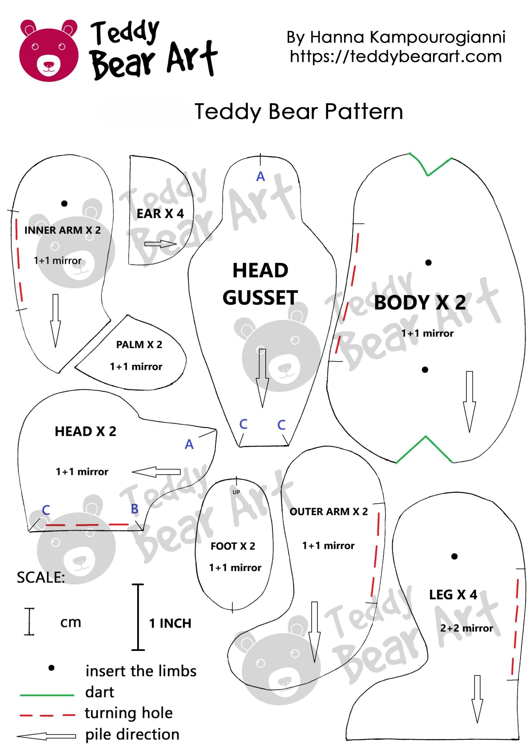 Free Mohair Teddy Bear Sewing Pattern