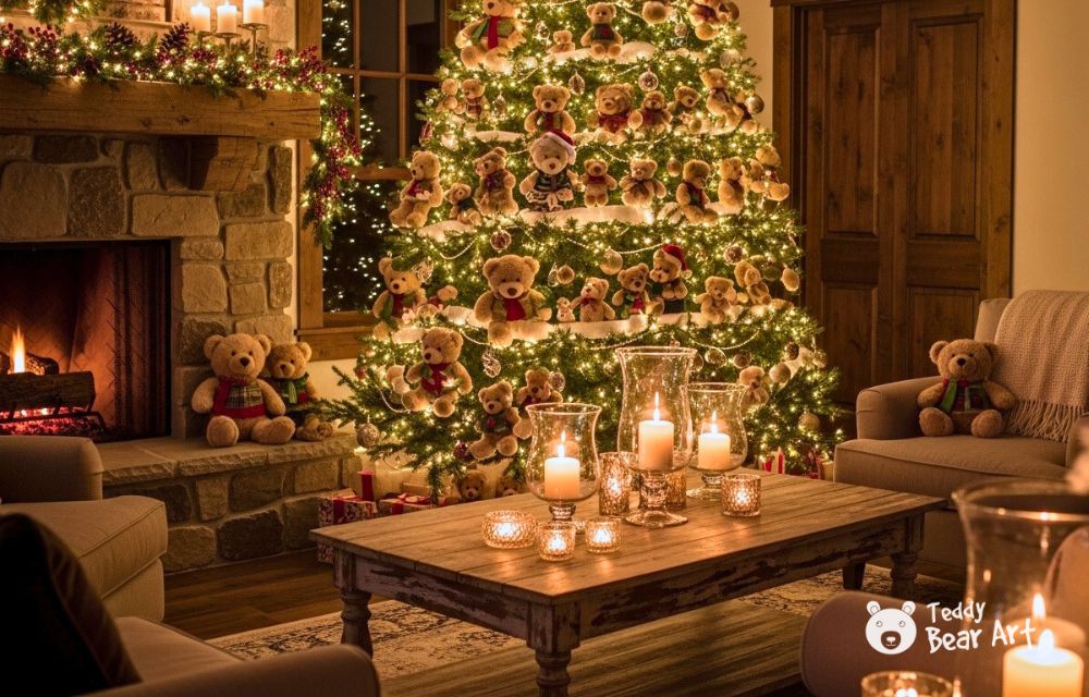 How to Decorate Christmas Tree with Teddy Bears for a Cottagecore Christmas
