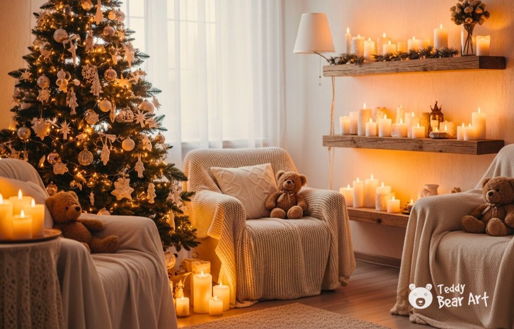 How to Decorate Christmas Tree with Teddy Bears for a Cottagecore Christmas