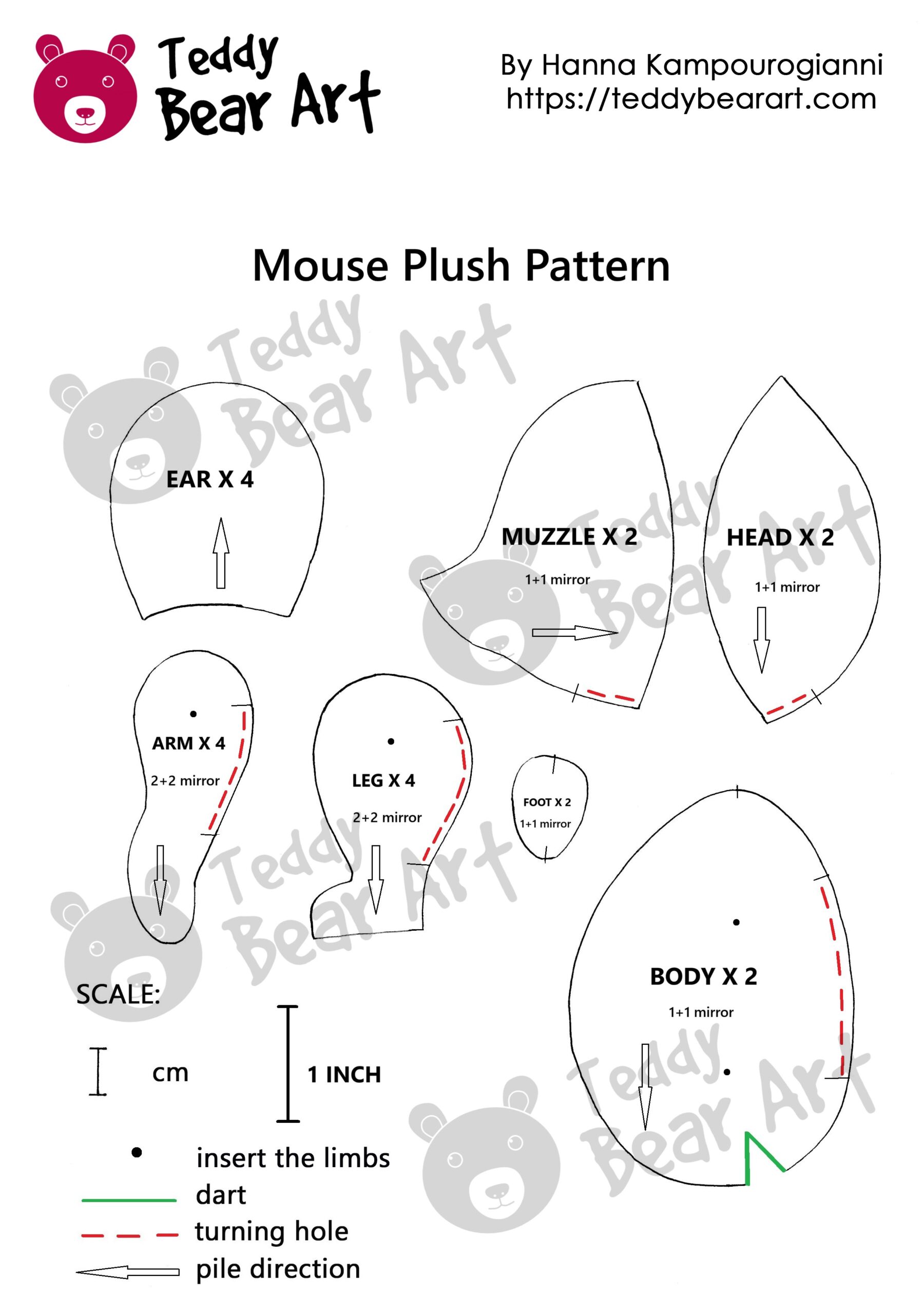 Free Cute Mouse Plush Pattern to Sew