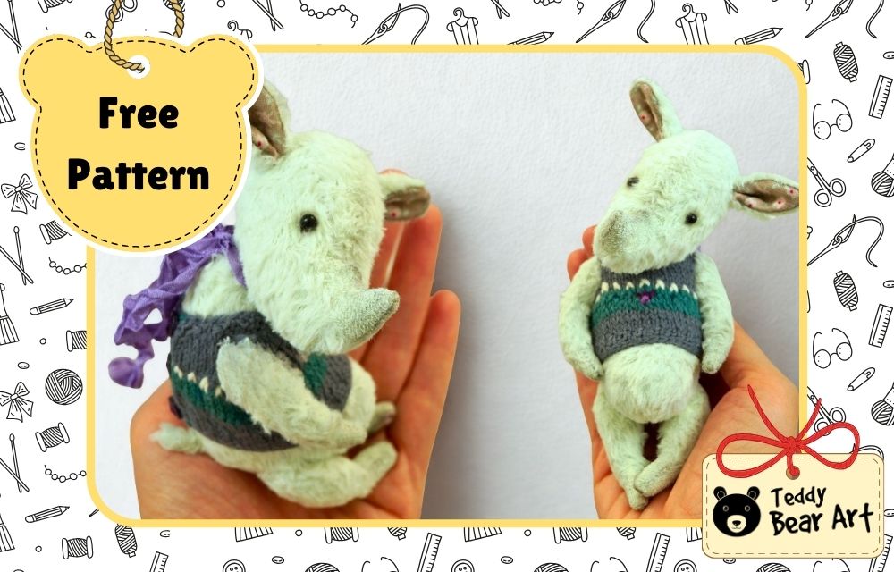 Free Rhino Sewing Pattern for a Jointed Soft Toy