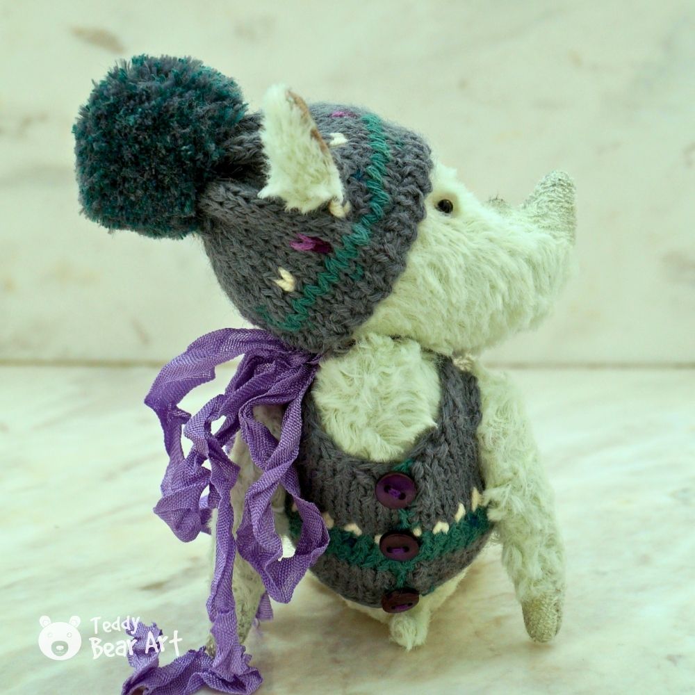 Free Rhino Sewing Pattern for a Jointed Soft Toy