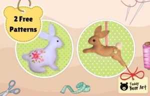 2 Easy Felt Rabbit Sewing Patterns Free Download