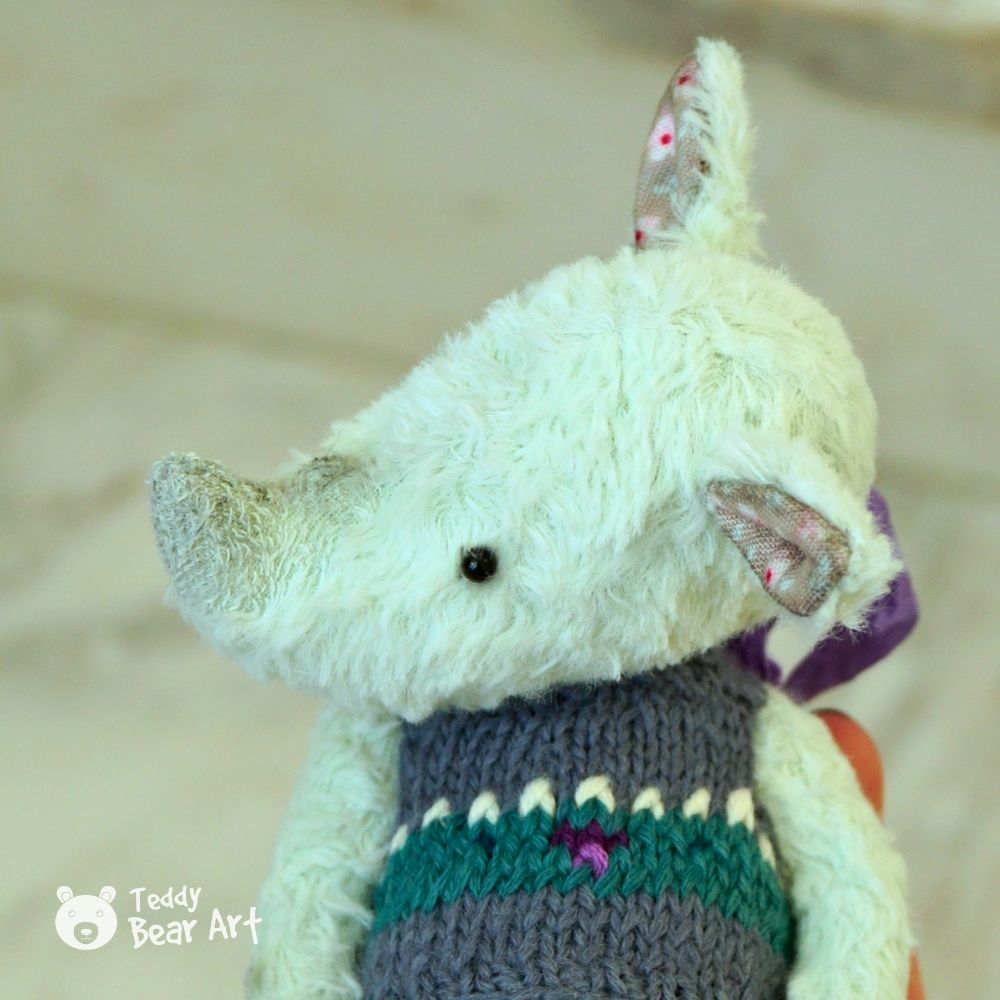 Free Rhino Sewing Pattern for a Jointed Soft Toy