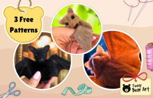 3 Free Soft Toy Sewing Patterns for Bat Plushies