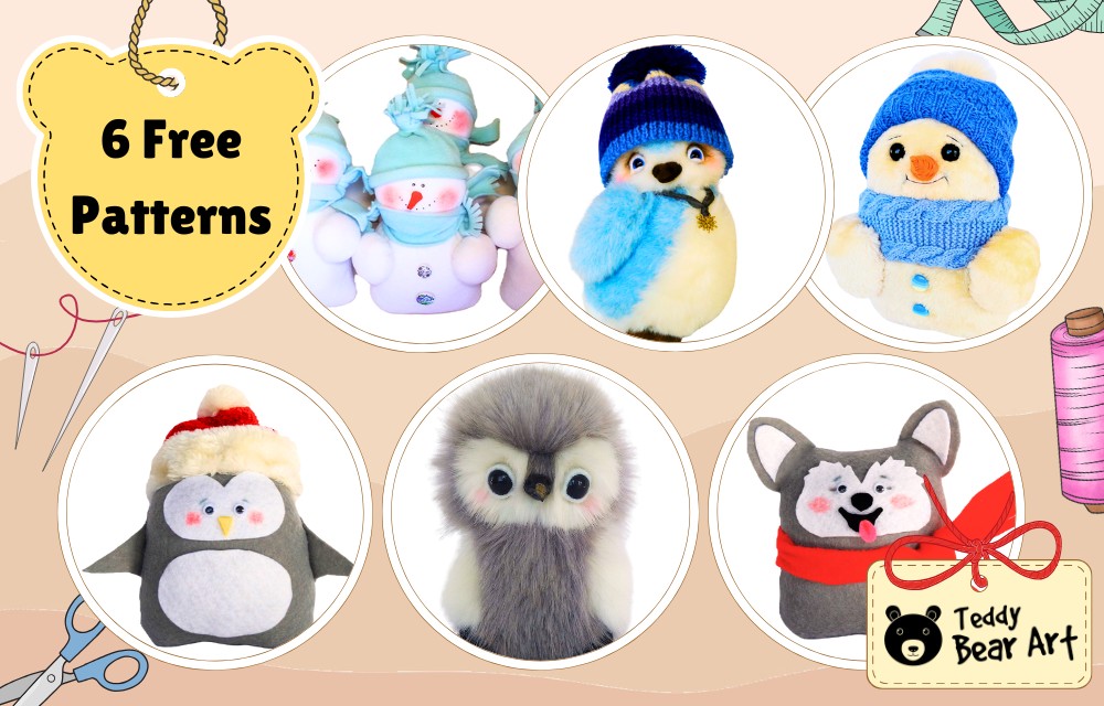 6 DIY Stuffed Animal Patterns for Winter Crafts