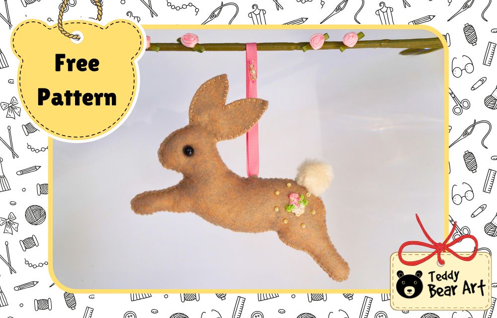 Easy Felt Rabbit Sewing Pattern Free – Running Bunny