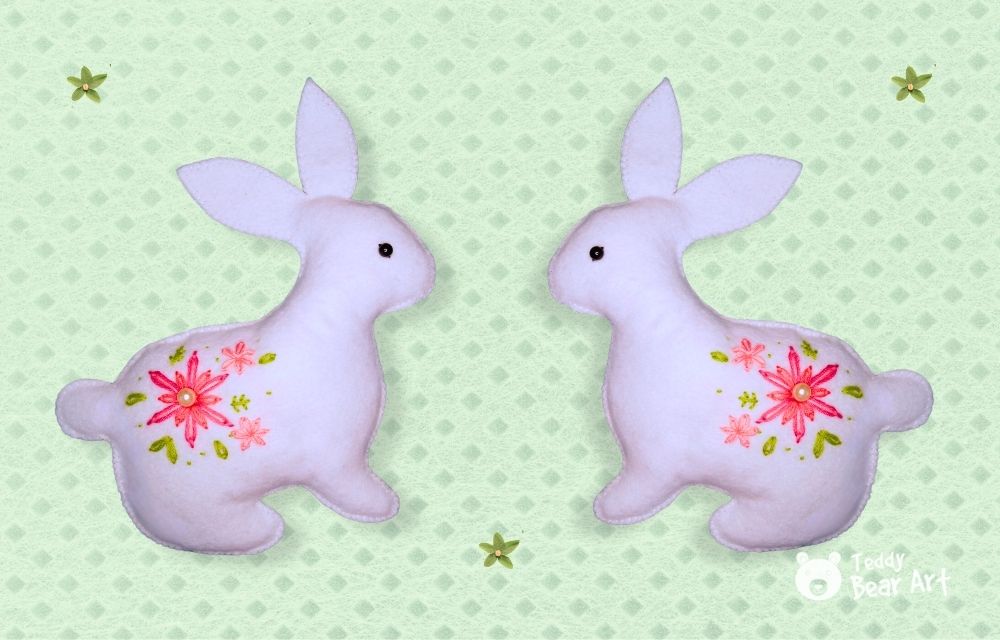 Easy Felt Rabbit Sewing Pattern Tutorial