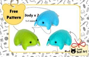 Frog Felt Sewing Pattern for Beginners (Free Printable Template)