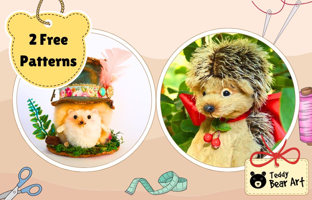 2 Free Hedgehog Plush Toy Patterns for Beginners and Advanced Sewers