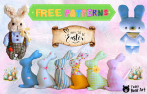 3 Free Stuffed Bunny Sewing Patterns Ideas for Easter Crafts