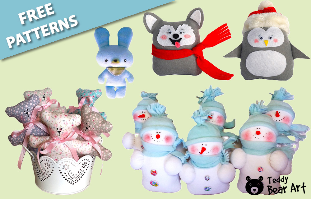 5 Easy Stuffed Animal Sewing Patterns with Free Templates