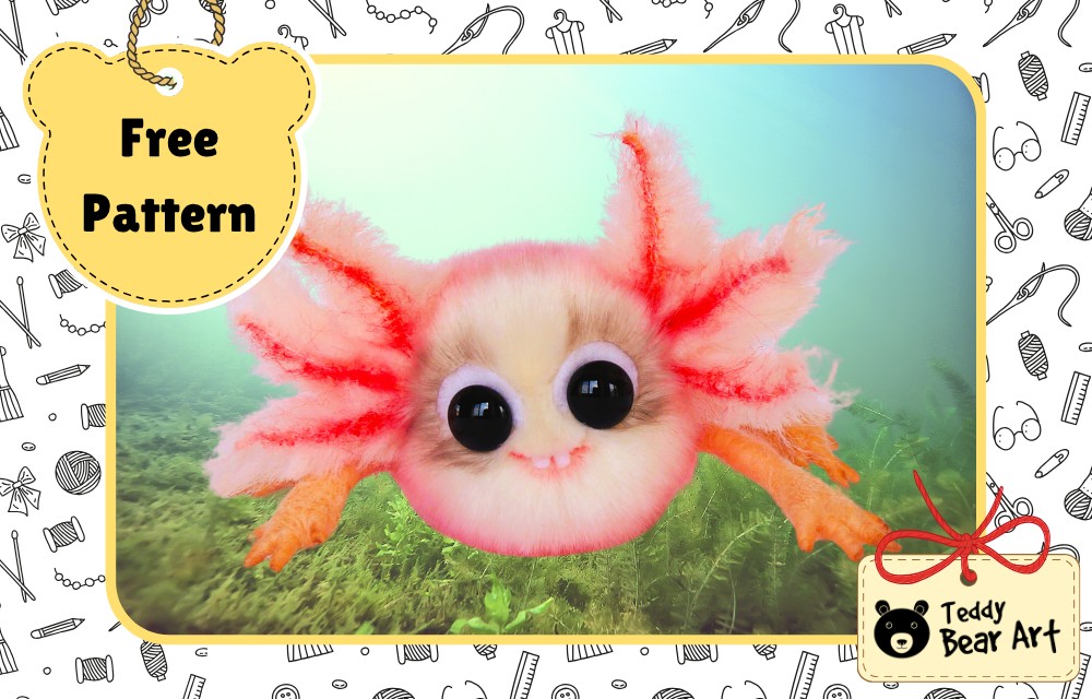Axolotl Plush Sewing Pattern: DIY Guide to Make a Cute Plush Toy