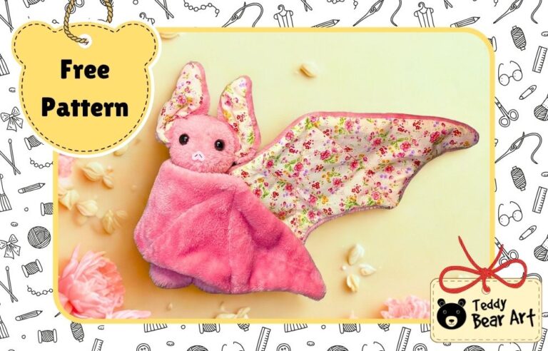 Easy Bat Plush Pattern Free Template - Teddy Bear Art