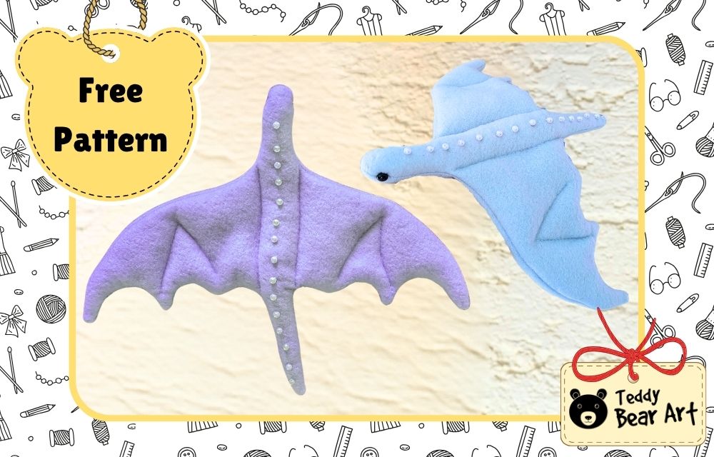 Easy Dragon Sewing Pattern Free Template (Fleece Plush Tutorial)