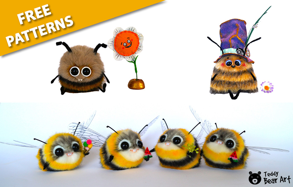 Free Bee Soft Toy Patterns: Make These 3 Buzzing Beauties