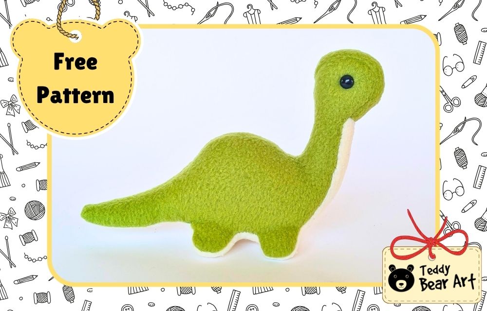 How to Sew a Dinosaur Plush: Free Easy Pattern for Beginners