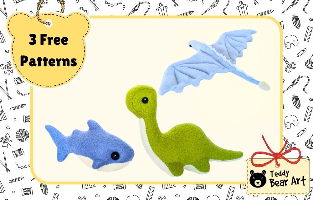 3 Easy Plushie Patterns for Beginners with Free Templates