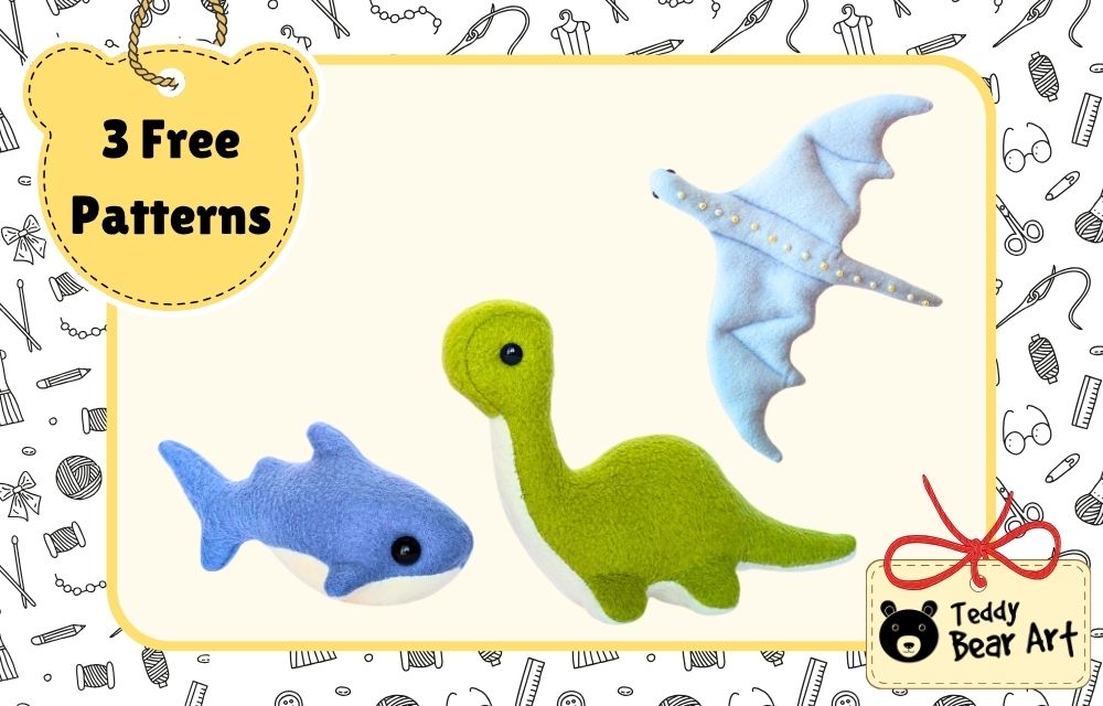 3 Easy Plushie Patterns for Beginners with Free Templates