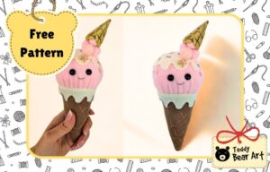 Free Easy Ice Cream Plush Pattern Tutorial For Beginners