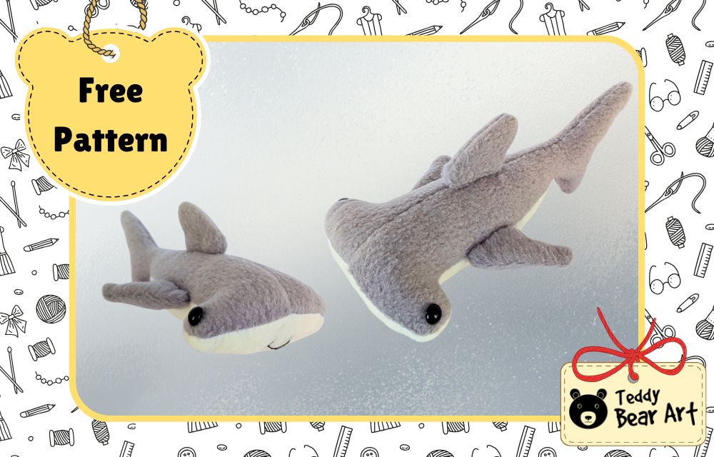Hammerhead Shark Sewing Pattern Tutorial: Free Fleece Plush Guide