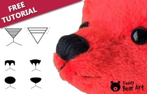 How to Embroider Teddy Bear Nose: Shapes and Techniques