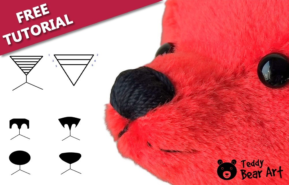 How to Embroider Teddy Bear Nose: Shapes and Techniques