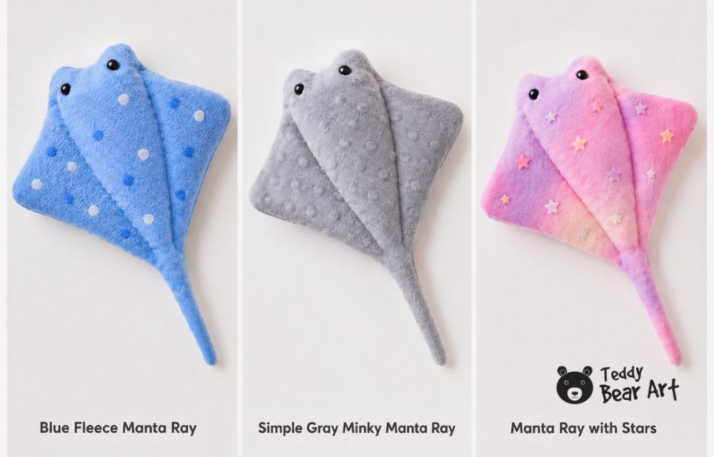 How to Sew a Manta Ray Plush: Free Easy Fleece Pattern for Beginners