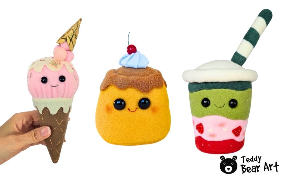 How to Sew Plush Dessert Toys: 3 Easy Patterns With Free Templates
