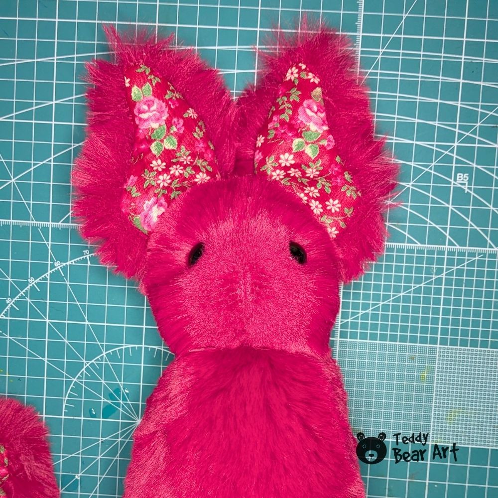 Bat Stuffed Animal Pattern Free: Large Faux Fur Bat With Floral Wings