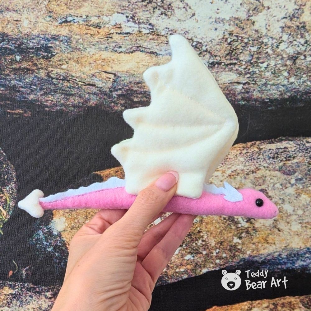 Free Dragon Plushie Pattern for Beginners To Sew